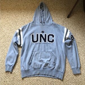 UNC Tarheels 89 Men's Blue Hoodie size L pullover kangaroo pocket j America